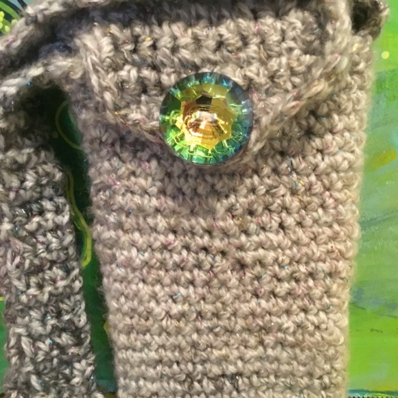 New Handcrafted Crochet Cell Phone purse - Picture 2 of 4